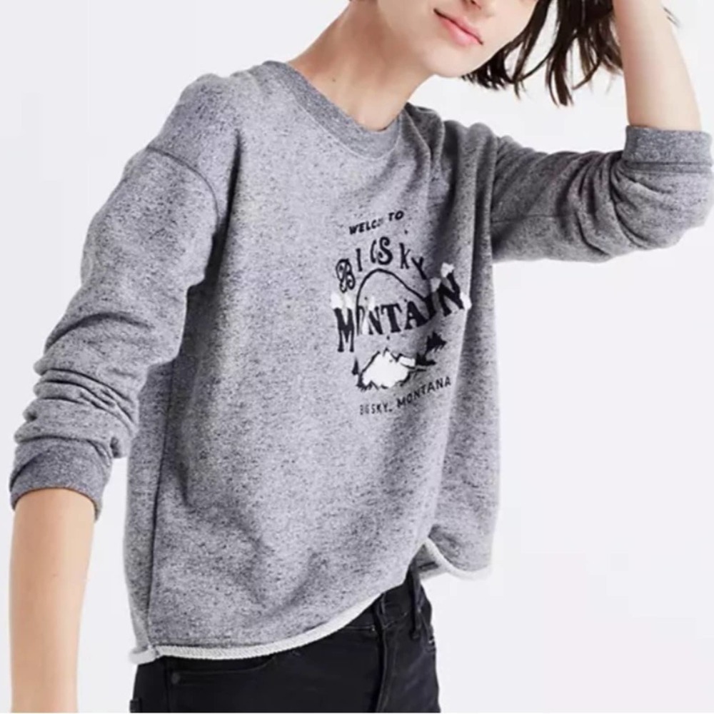 Madewell Big Sky Cutoff Sweatshirt Size XS